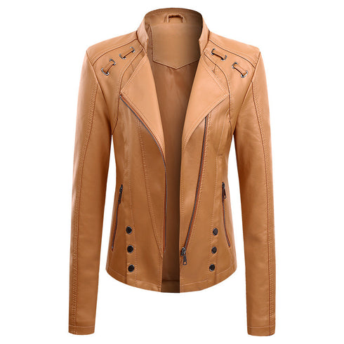 Women's Short Leather Jacket