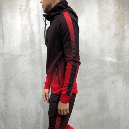 Moomphya Gradient Zipper Men hoodies