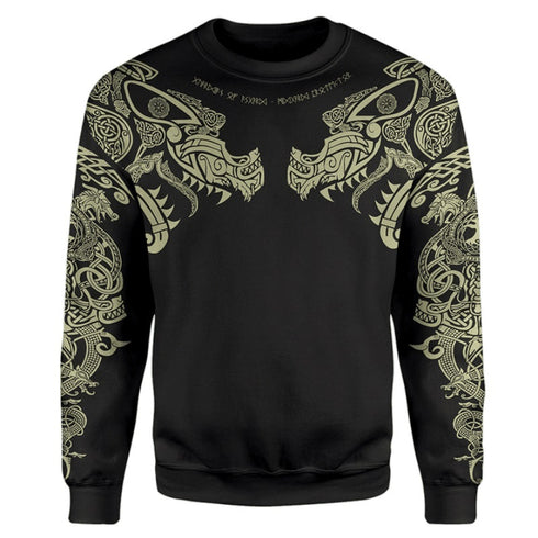 Viking Tattoo Printed Men hoodies