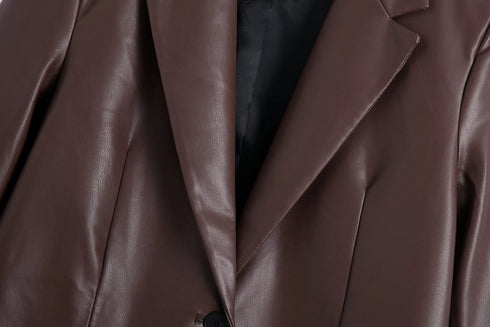 American Style Leather Pants Suit