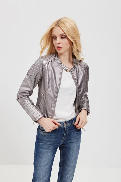 Ladies Motorcycle leather jacket