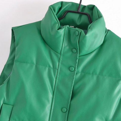 Casual Leather Vest Jacket