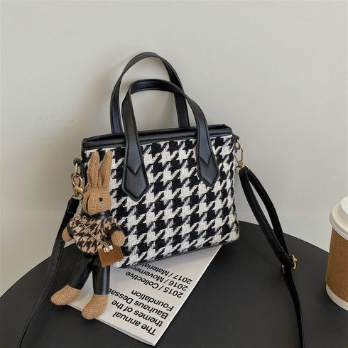 Houndstooth Shoulder Bags for Unisex