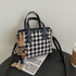 Houndstooth Shoulder Bags for Unisex