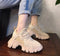 Cloth straps platform casual shoes