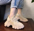 Cloth straps platform casual shoes