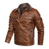 Fur Collared Leather jacket with furry pockets