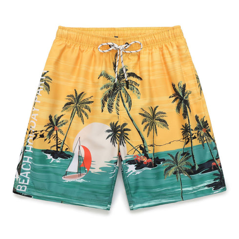 Coconut Pattern Beach Shorts For Men