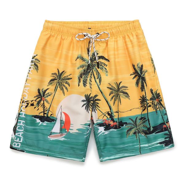 Coconut Pattern Beach Shorts For Men