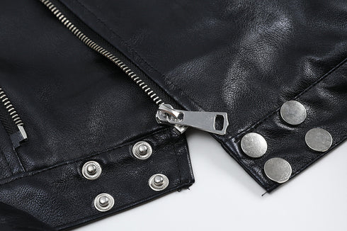 All-match Motorcycle Short Leather Jacket