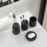 Matte Black Bathroom Accessories Set