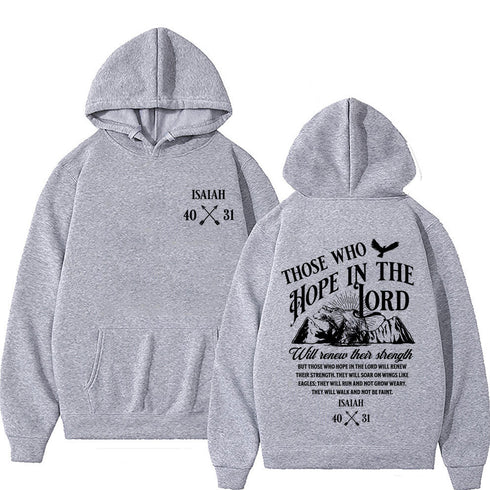 Christian Jesus Letters Print Unisex Hoodies