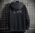 Men casual Black Pocketed Hoodie