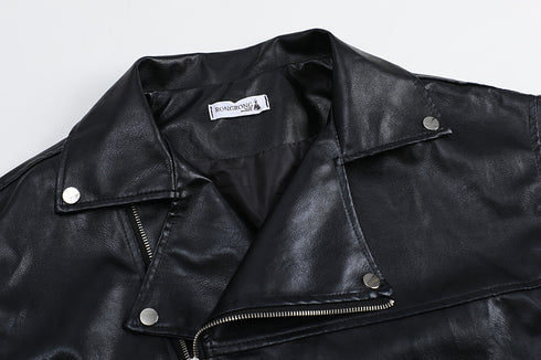 All-match Motorcycle Short Leather Jacket