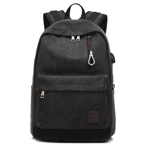 Canvas USB rechargeable backpack
