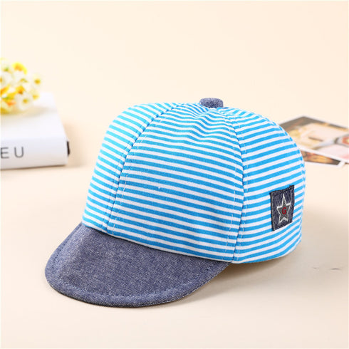 Striped Cotton Baby Cap