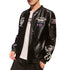 Men's Motorcycle Embroidered Leather Jacket