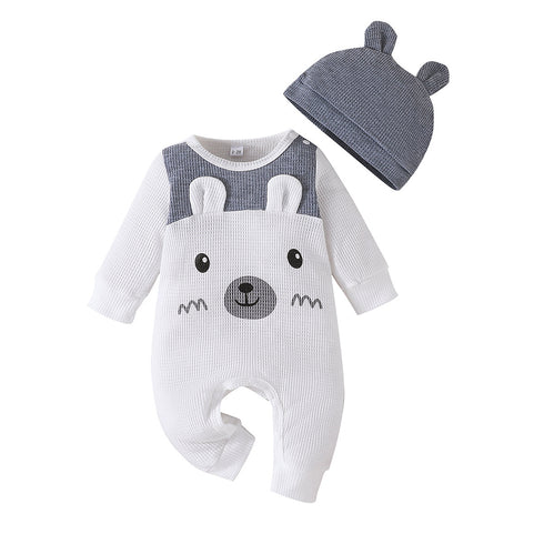 Toddler's Long Sleeve Hat Jumpsuit