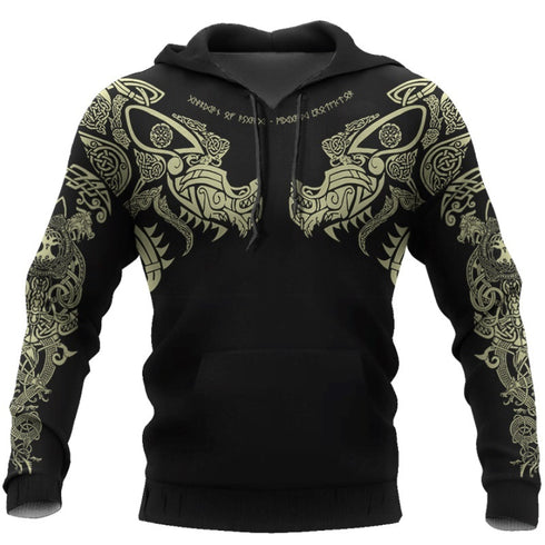Viking Tattoo Printed Men hoodies