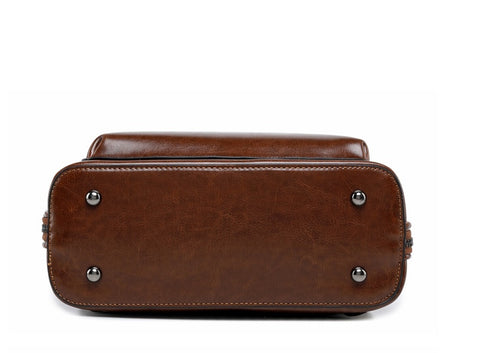 Letter V Leather Backpack