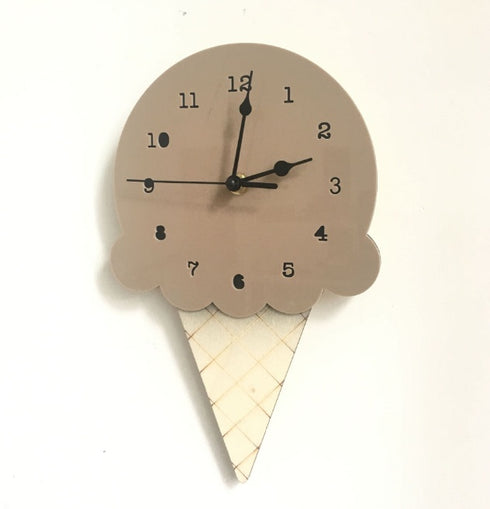 Ice Cream Clock Wall Decoration