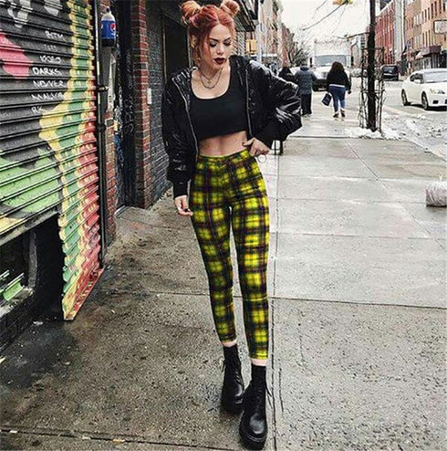 Women's Checked Leggings