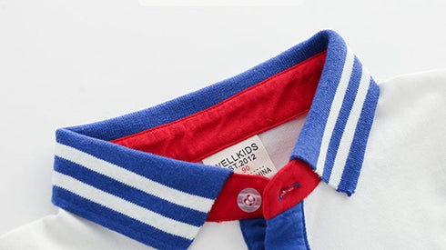 Children's Lapel Polo Sleeves Shirt