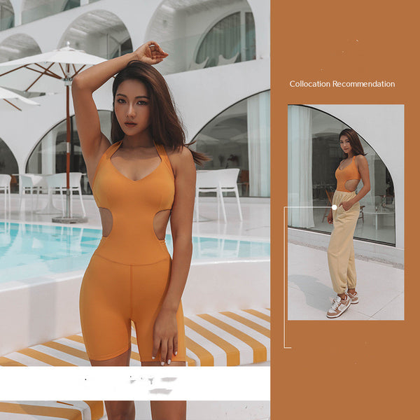 Women Sports Gym Yoga Seamless Jumpsuit