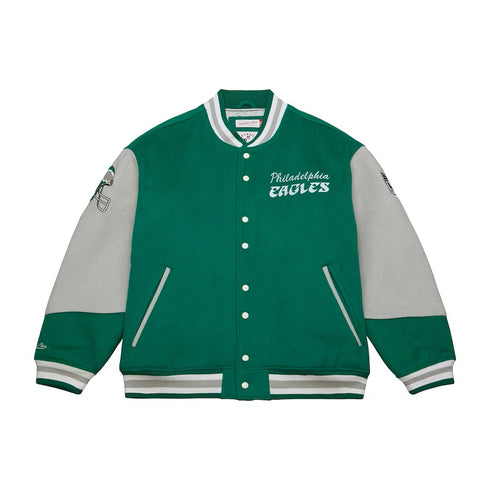 Authentic Mitchell & Ness Philadelphia Eagles NWT Princess Diana Varsity Jacket NFL 90's Letterman Jacket