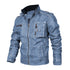 Men's Leather Jacket Stone Washed Leather Jacket Stand-up Collar Coat