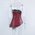 Solid Color Versatile Strapless Leather Jacket