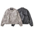 Marbling PU Leather Jacket