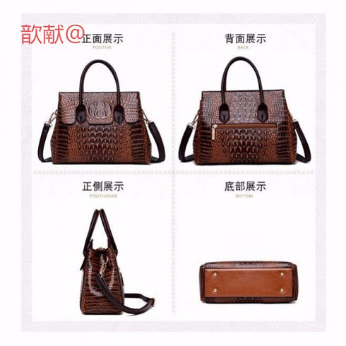 New Crocodile Skin Handbag Womens Crossbody Bag