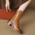 Female British Shoes Wind Side Zipper High Heel Retro Boots