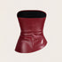 Solid Color Versatile Strapless Leather Jacket