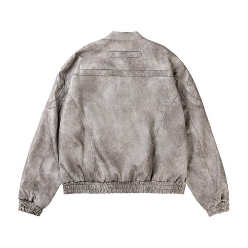 Marbling PU Leather Jacket