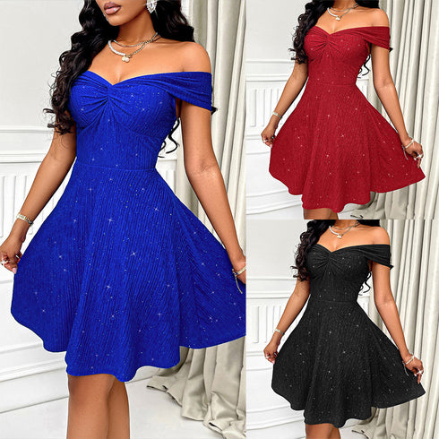 Women Short Style dress with dotted stars