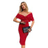 New Midi Dress Women High Waist With Belt