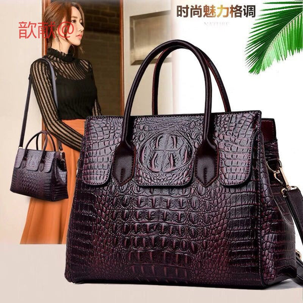 New Crocodile Skin Handbag Womens Crossbody Bag