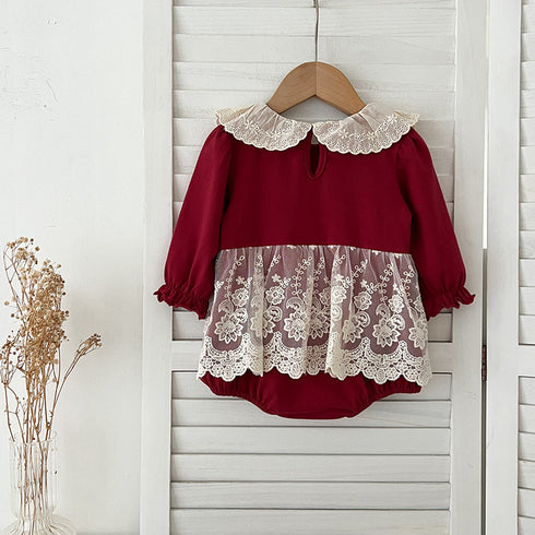 Baby Girl Newborn Lace Romper