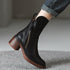 Female British Shoes Wind Side Zipper High Heel Retro Boots