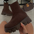 New Round Toe Martin Boots Unisex Adults Size Shoes