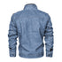 Men's Leather Jacket Stone Washed Leather Jacket Stand-up Collar Coat