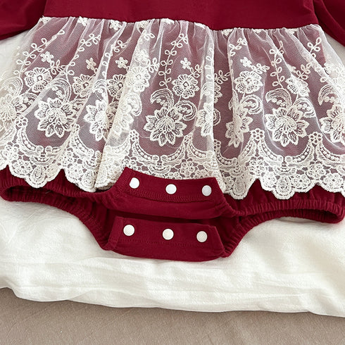 Baby Girl Newborn Lace Romper