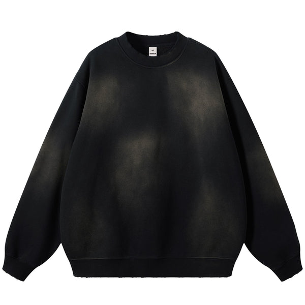 Fleece-lined Crew Neck Mens Sweatshirt Acidwash Mens T-Shirt