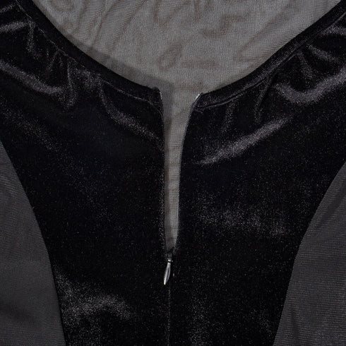 New Hanging Neck Sexy Stitching Solid Color Sleeveless Mesh Stitching Casual Jumpsuit