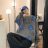 Cartoon Loose Knit Unisex Round Neck Pullover Sweater
