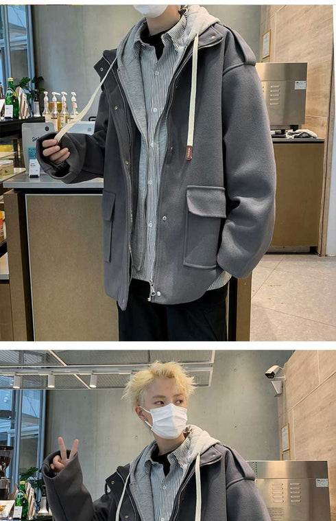 Cold Season Winter Woolen Coats For Men