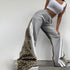 Women's Printed Striped High Waist Trousers