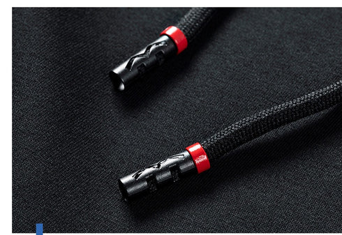 Men casual Black Pocketed Hoodie